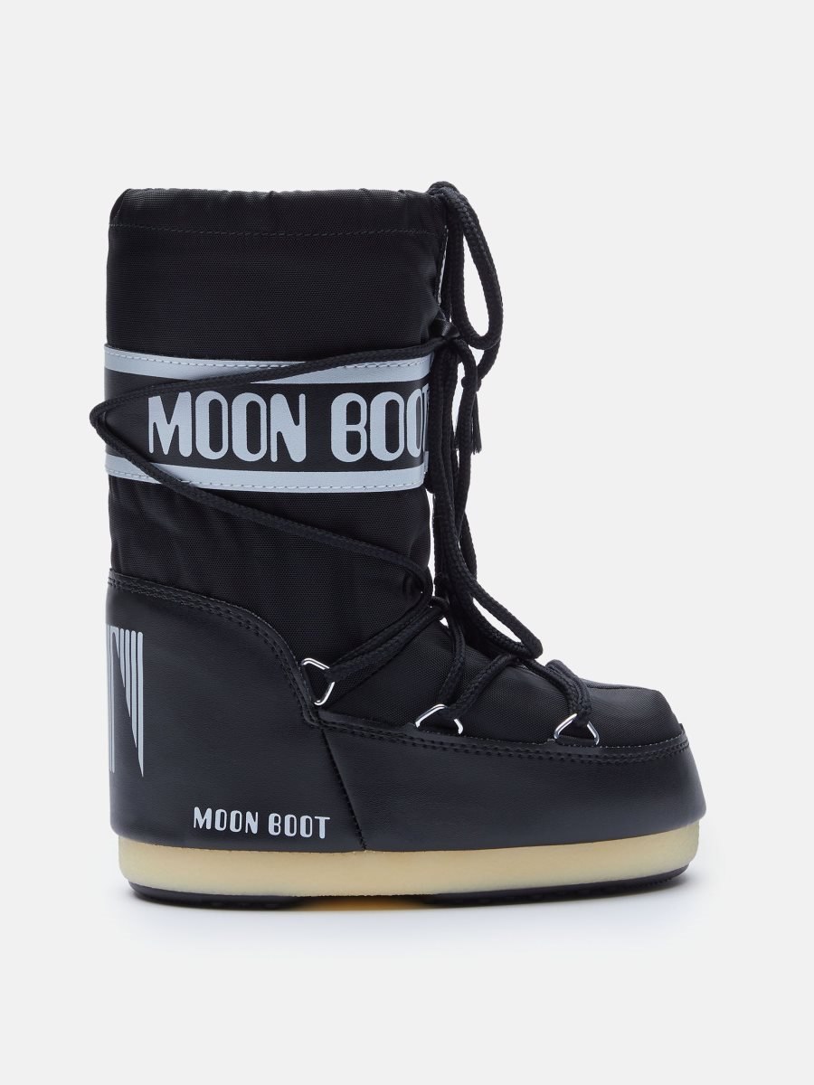 Moon Boot ICON JUNIOR NYLON BOOTS - BLACK
