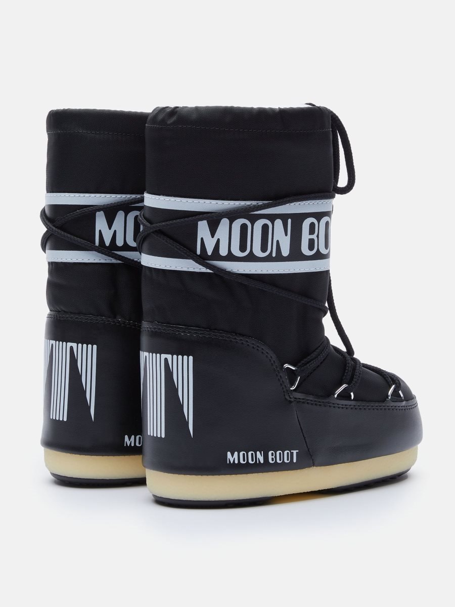 Moon Boot ICON JUNIOR NYLON BOOTS - BLACK