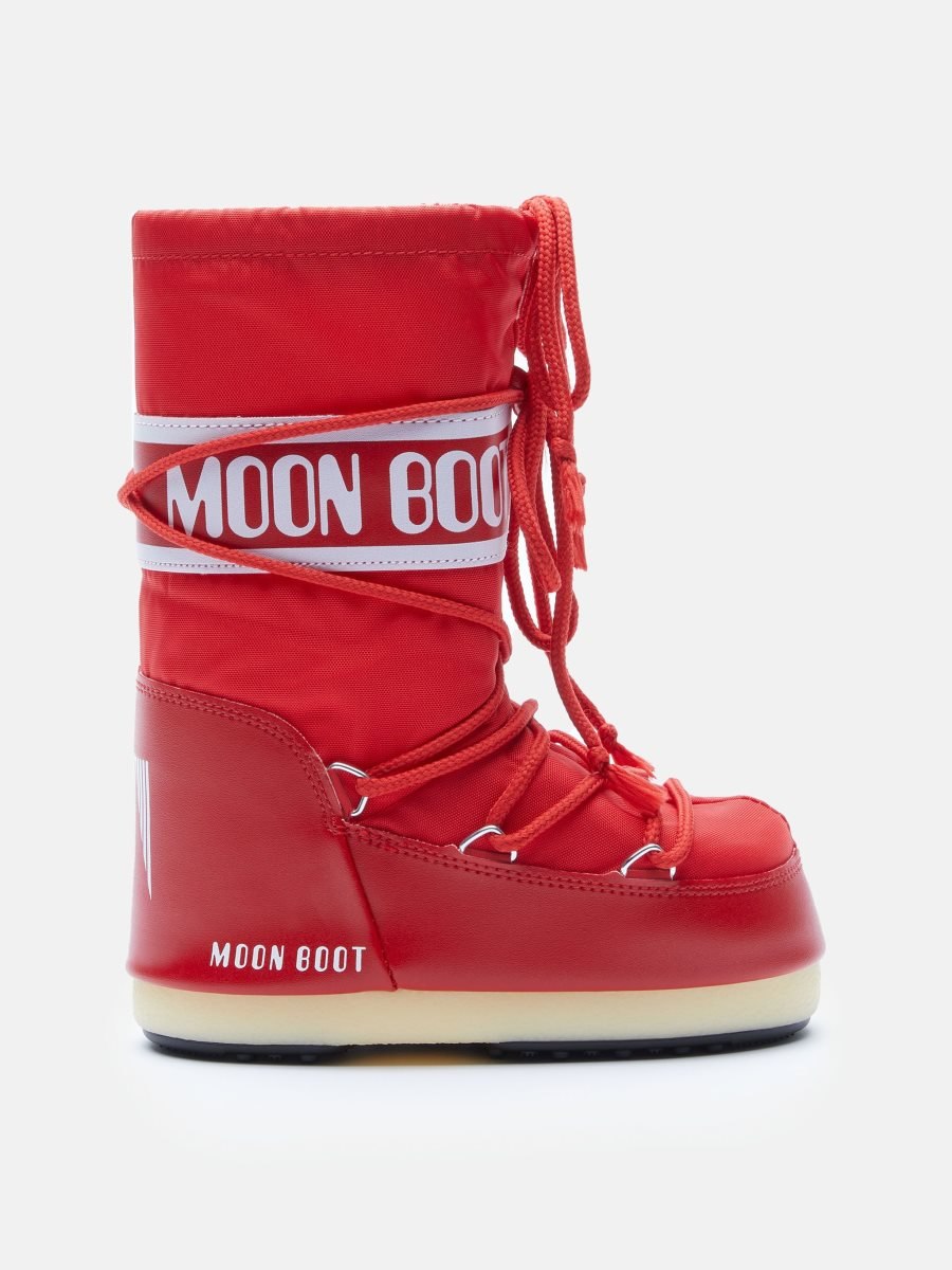 Moon Boot ICON JUNIOR NYLON BOOTS - RED