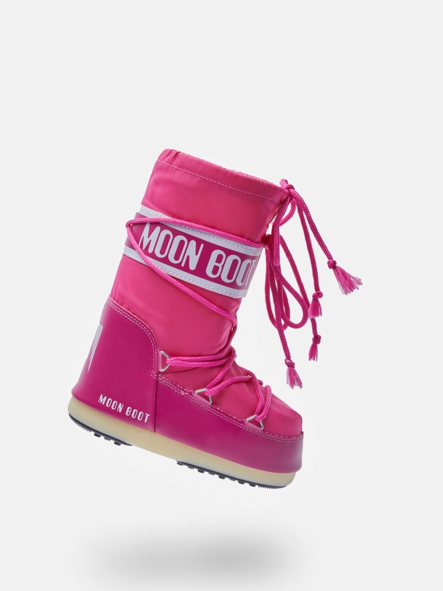 Moon Boot ICON JUNIOR HOT- NYLON BOOTS - BOUGANVILLE - Click Image to Close