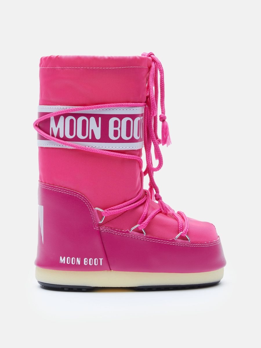 Moon Boot ICON JUNIOR HOT- NYLON BOOTS - BOUGANVILLE - Click Image to Close