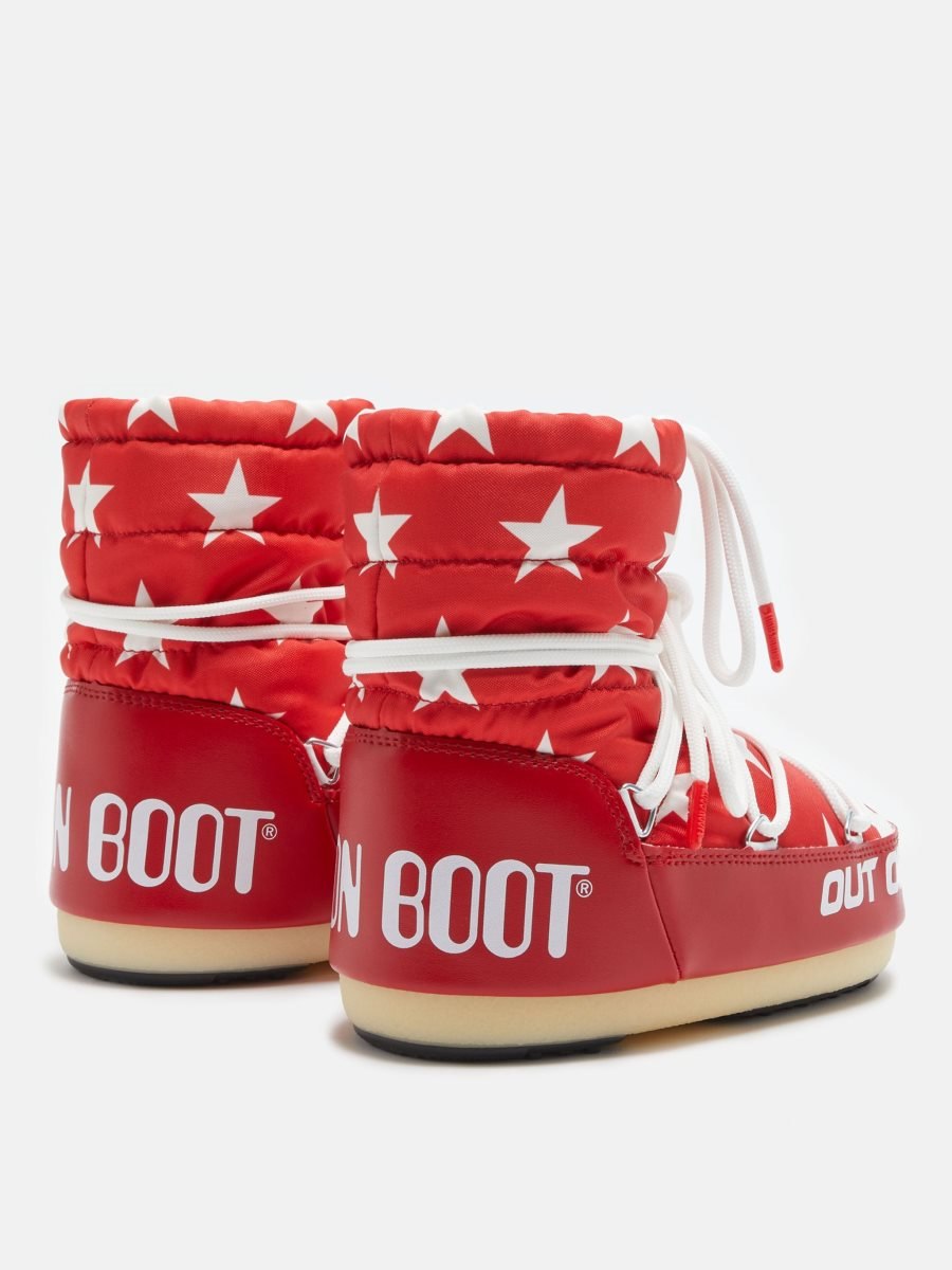 Moon Boot ICON LIGHT JUNIOR LOW BOOTS - RED/WHITE