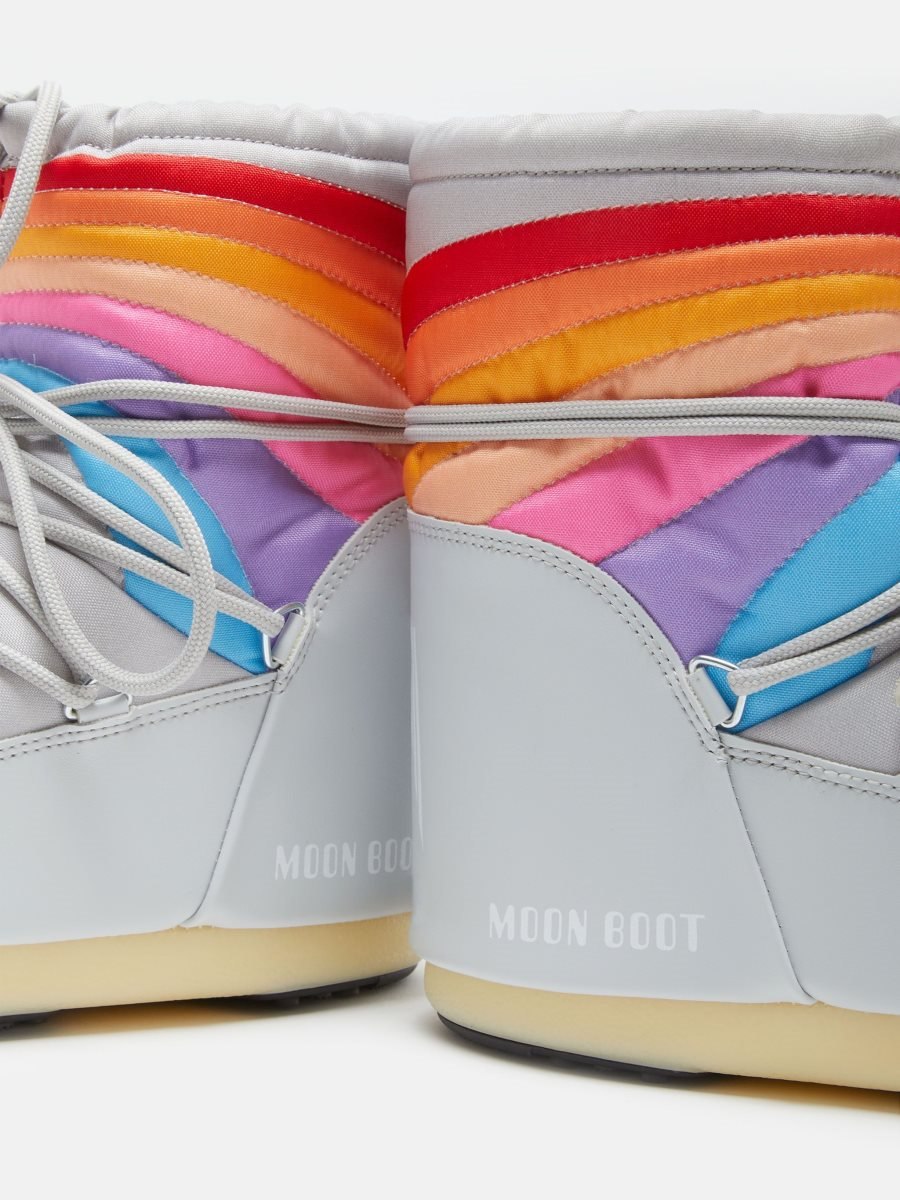 Moon Boot ICON LOW RAINBOW BOOTS - GLACIER GREY