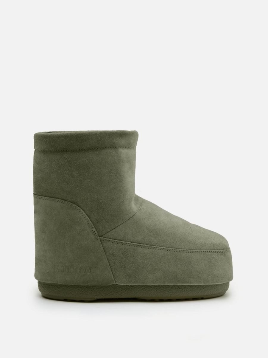 Moon Boot NO LACE SUEDE BOOTS - BAMBOO