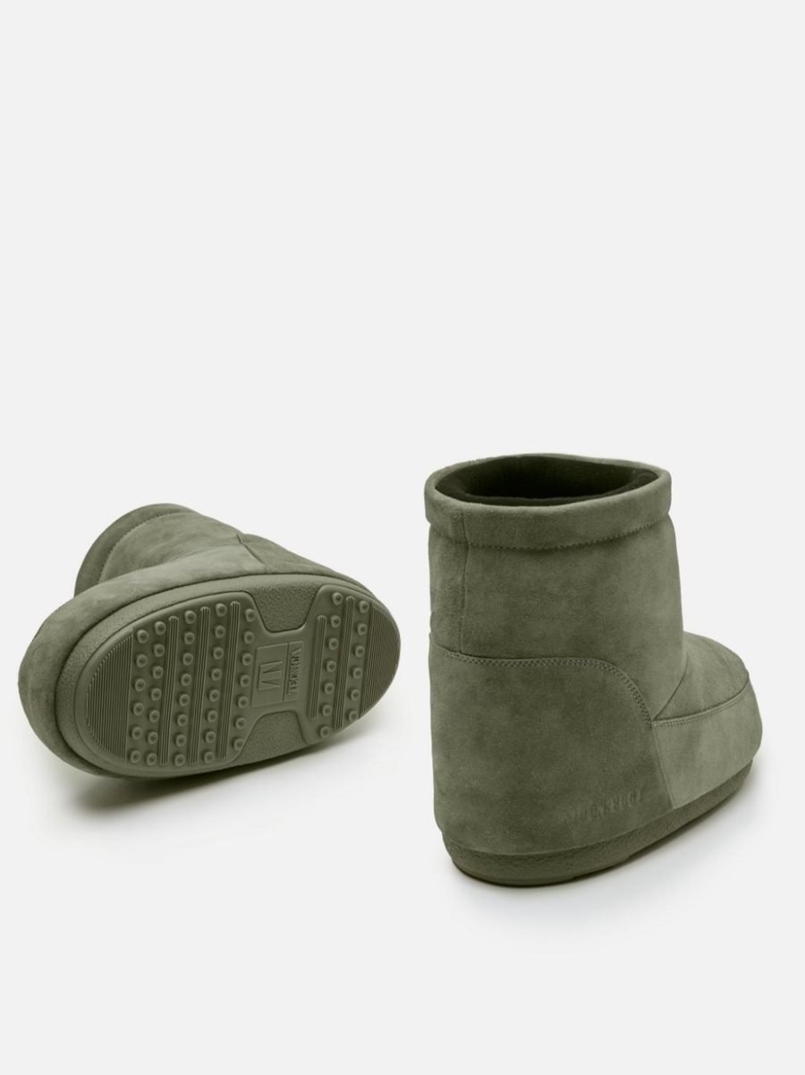 Moon Boot NO LACE SUEDE BOOTS - BAMBOO