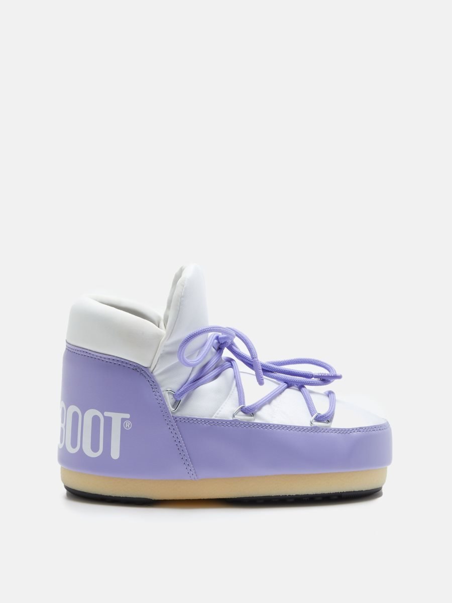 Moon Boot ICON BICOLOUR NYLON PUMPS - LILAC/WHITE