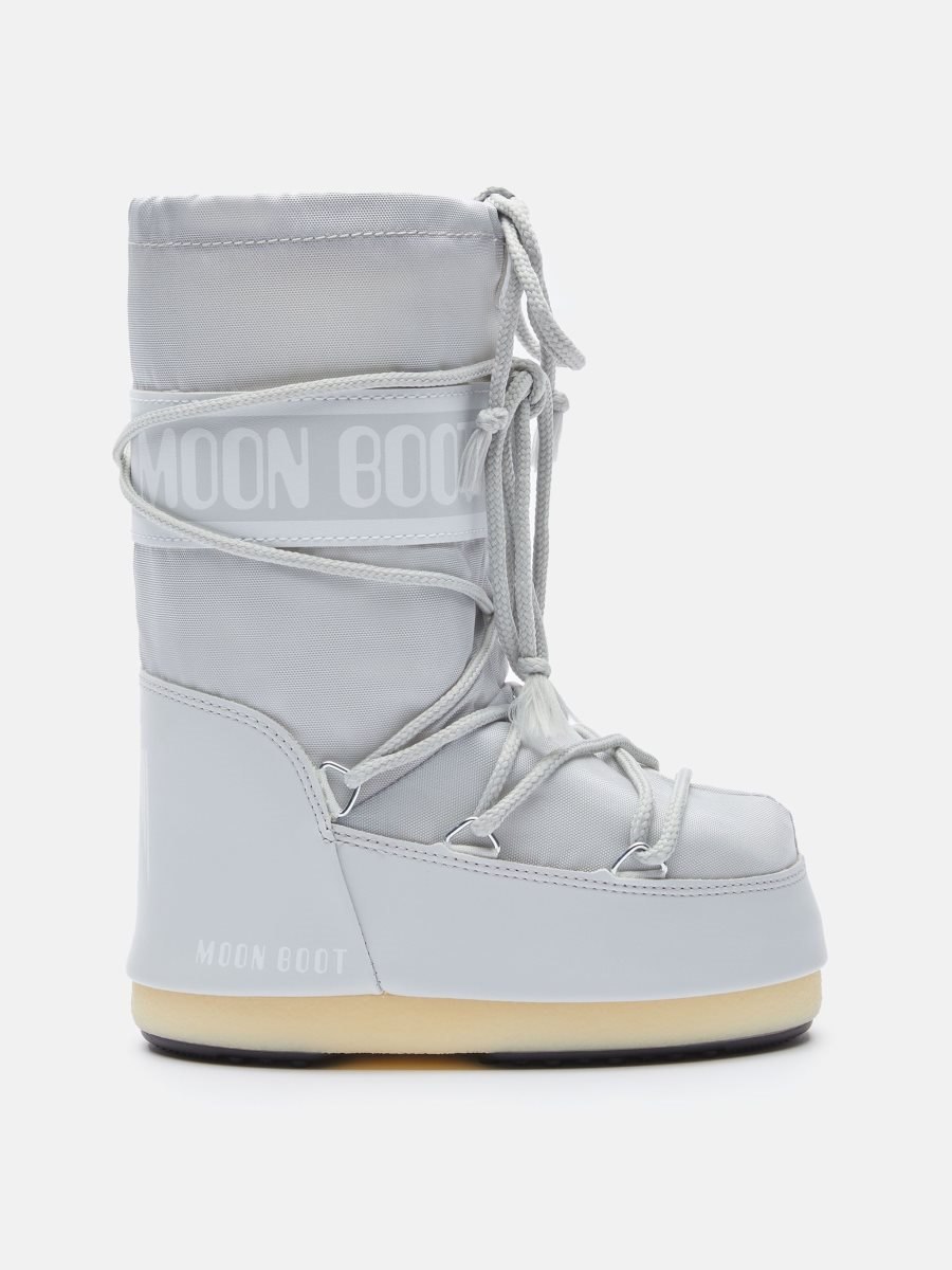 Moon Boot ICON JUNIOR NYLON BOOTS - GLACIER GREY