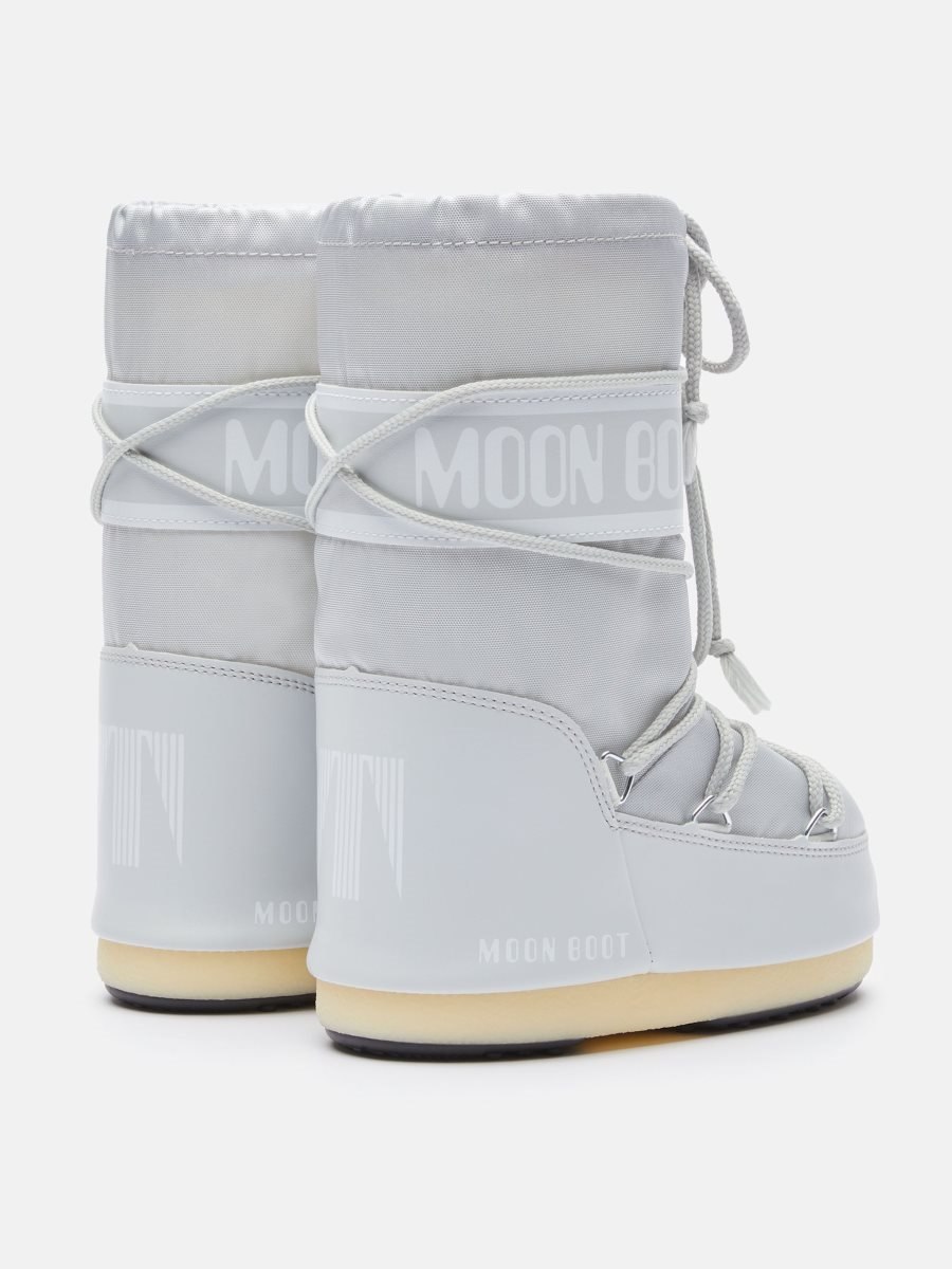 Moon Boot ICON JUNIOR NYLON BOOTS - GLACIER GREY