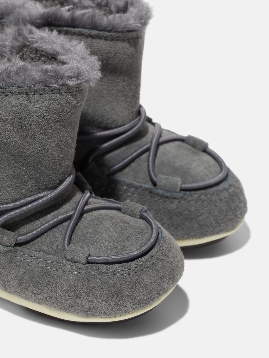 Moon Boot CRIB SUEDE BOOTS - DARK GREY
