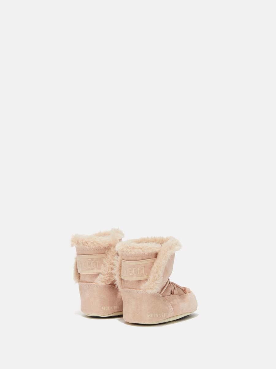 Moon Boot CRIB SUEDE BOOTS - PALE PINK
