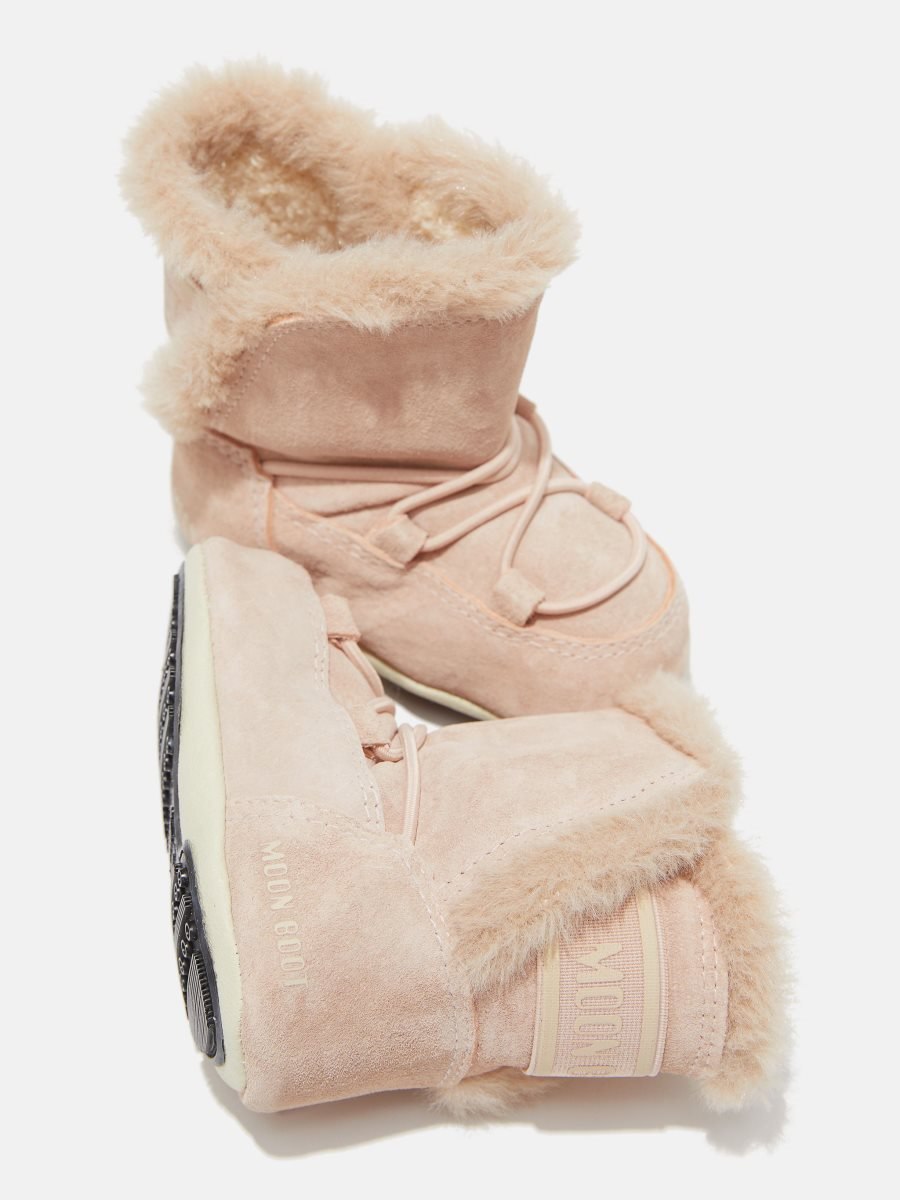 Moon Boot CRIB SUEDE BOOTS - PALE PINK