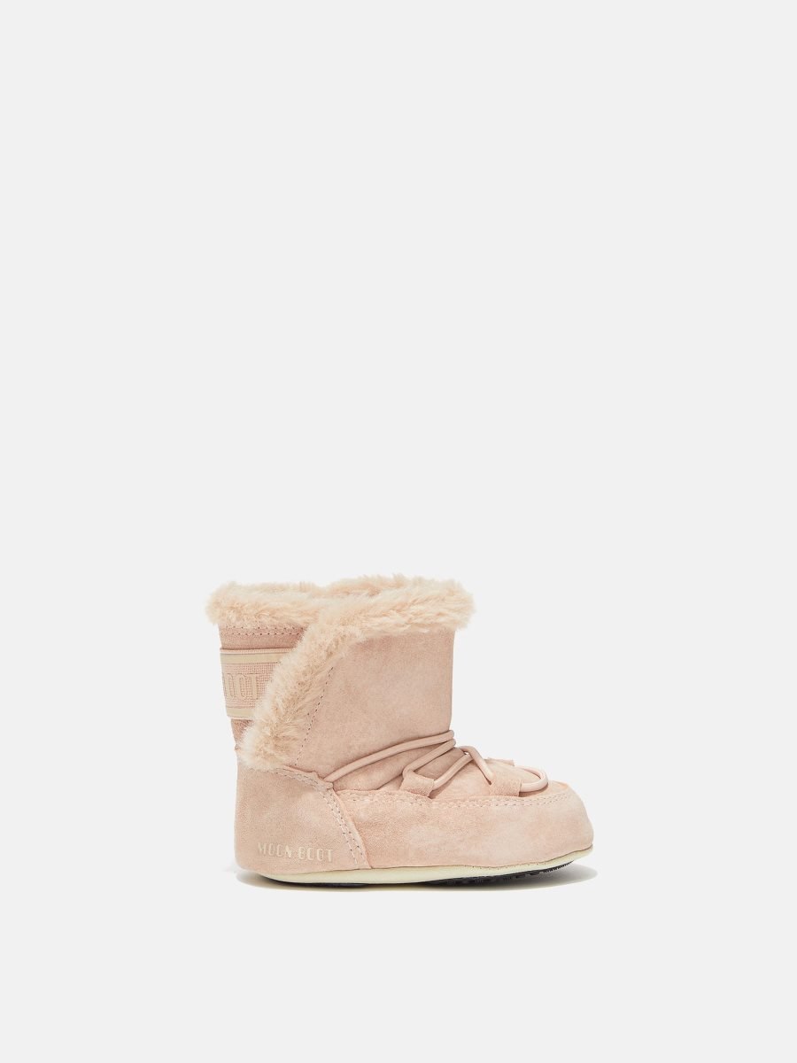 Moon Boot CRIB SUEDE BOOTS - PALE PINK