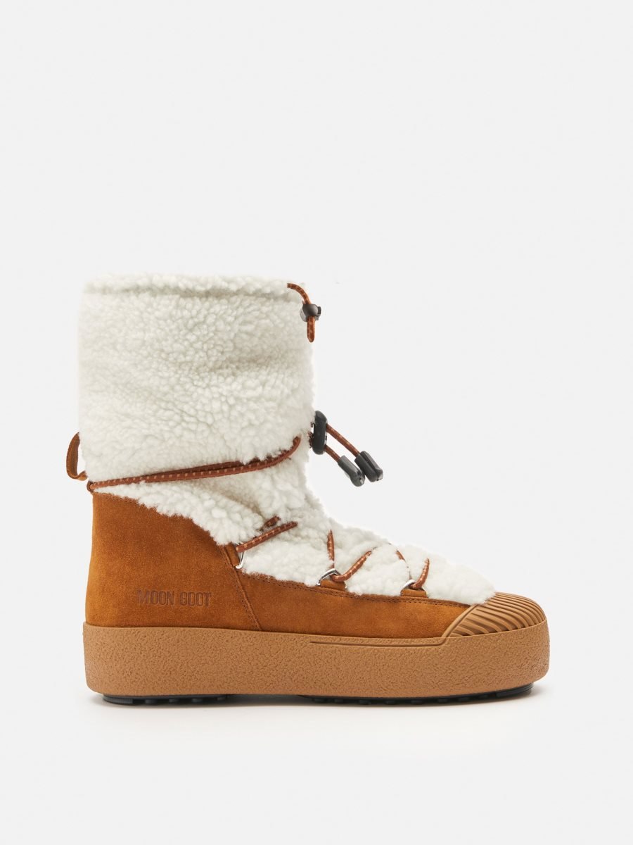 Moon Boot LTRACK POLAR SHEARLING OFF- BOOTS - WHITE