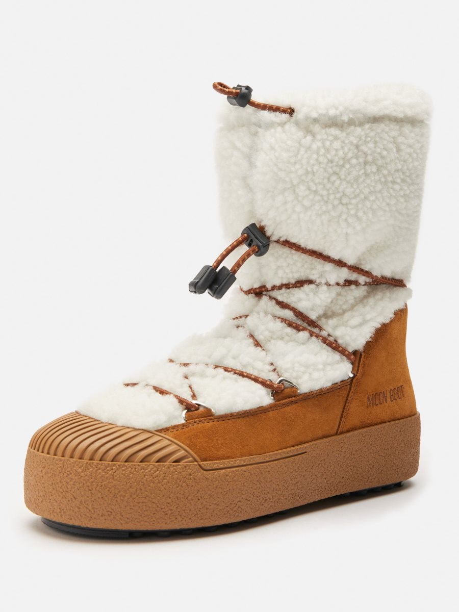 Moon Boot LTRACK POLAR SHEARLING OFF- BOOTS - WHITE