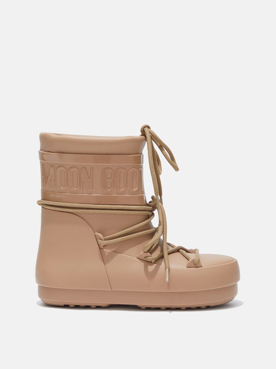 Moon Boot LOW RUBBER RAIN BOOTS - PRALINE