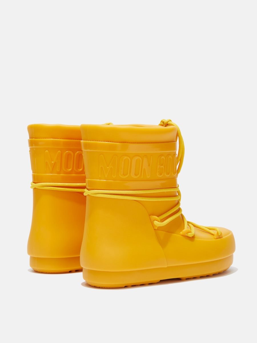 Moon Boot LOW RUBBER RAIN BOOTS - YELLOW