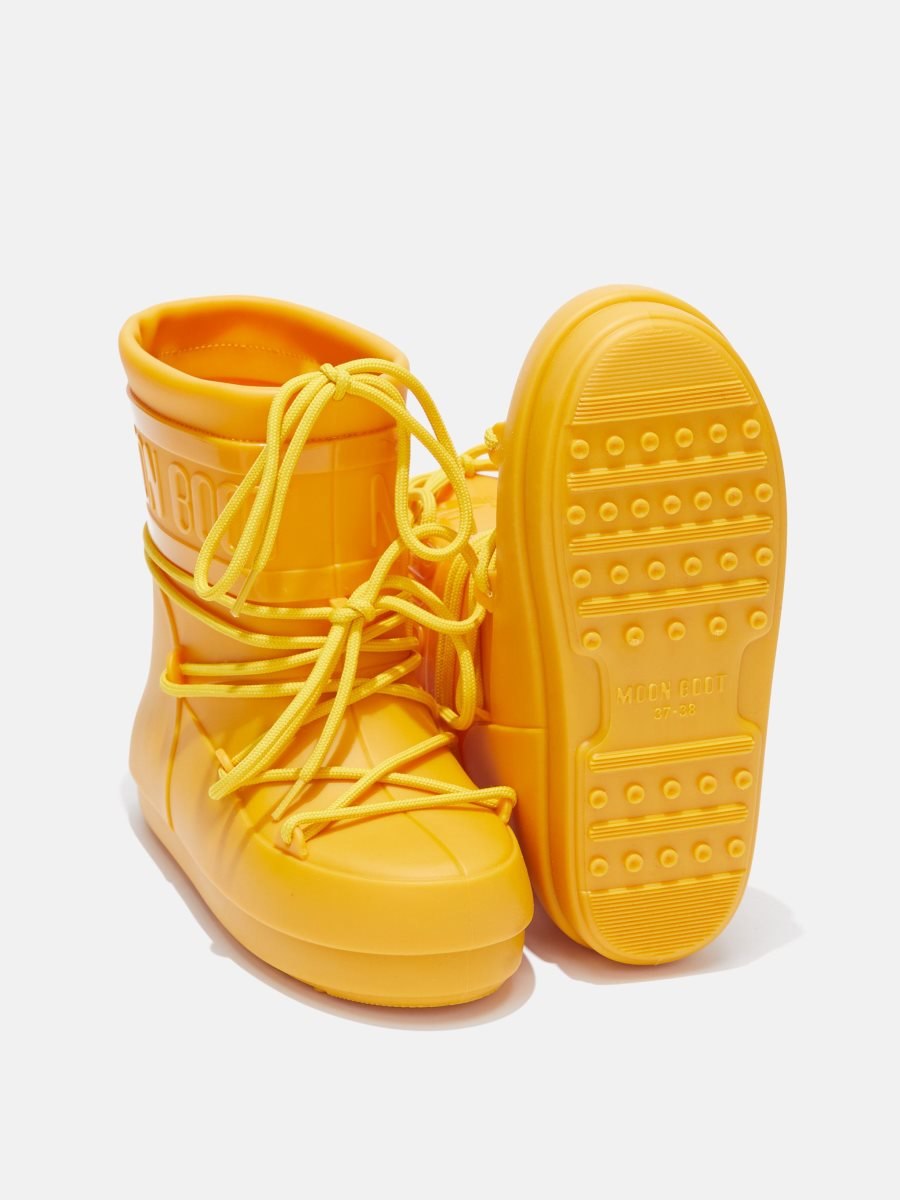 Moon Boot LOW RUBBER RAIN BOOTS - YELLOW