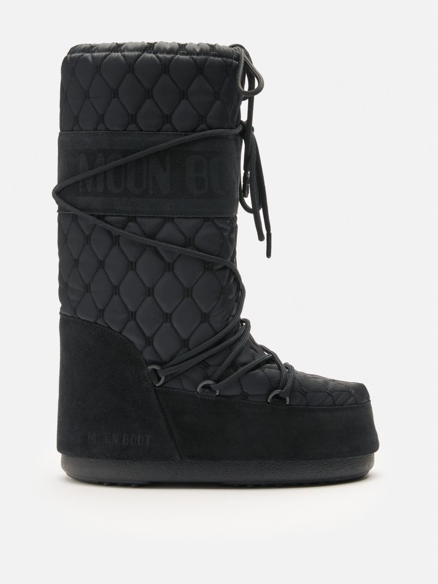 Moon Boot ICON QUILTED BOOTS - BLACK