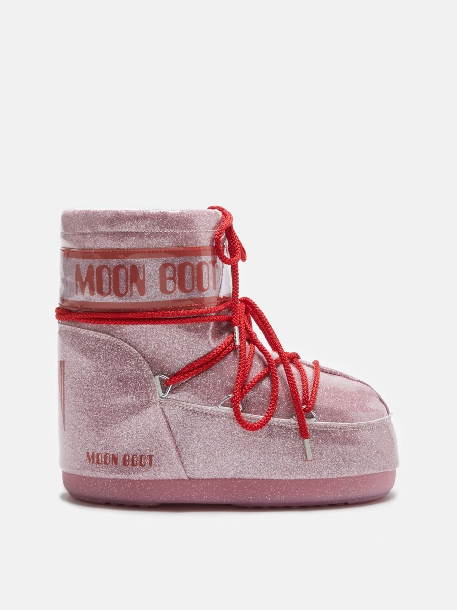 Moon Boot ICON LOW GLITTER BOOTS - PINK