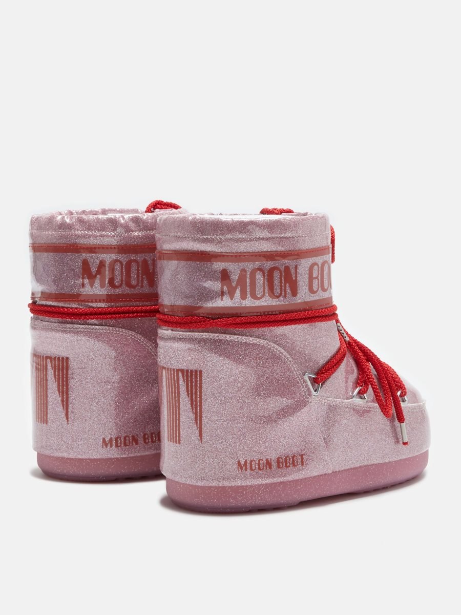 Moon Boot ICON LOW GLITTER BOOTS - PINK