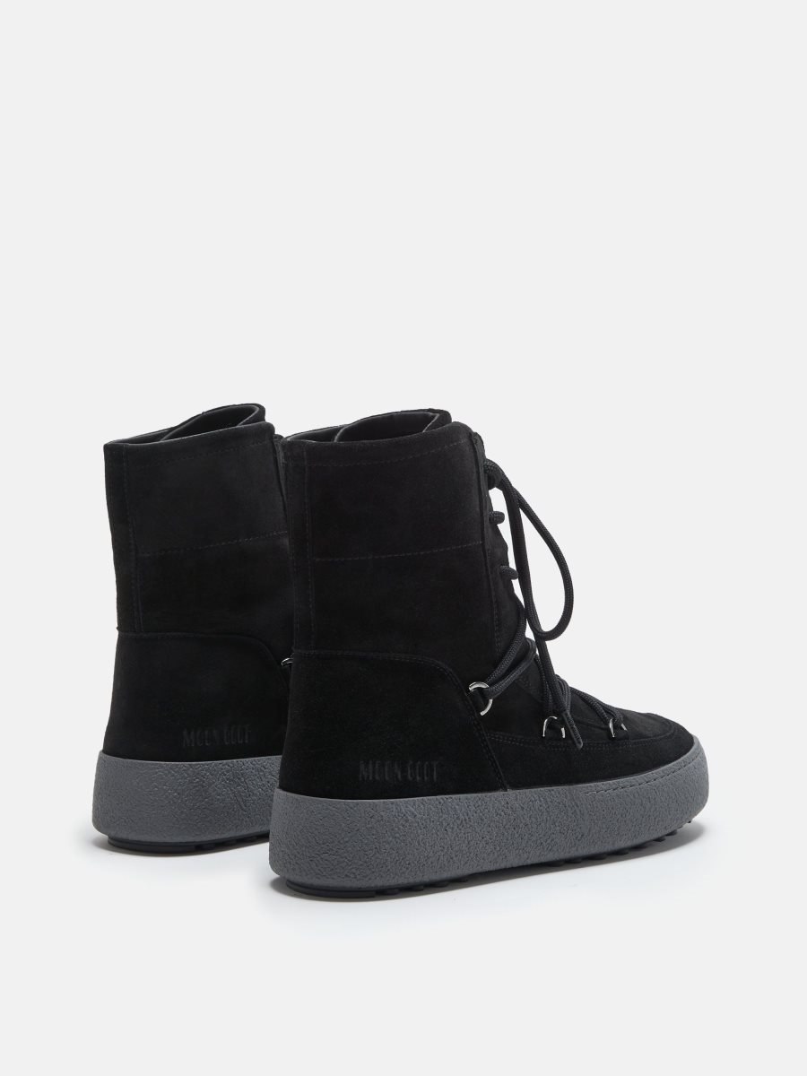Moon Boot MTRACK LACE SUEDE BOOTS - BLACK