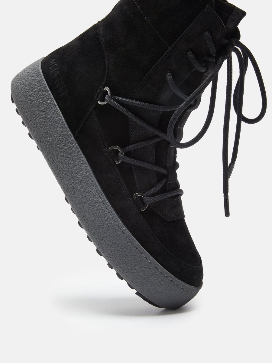 Moon Boot MTRACK LACE SUEDE BOOTS - BLACK