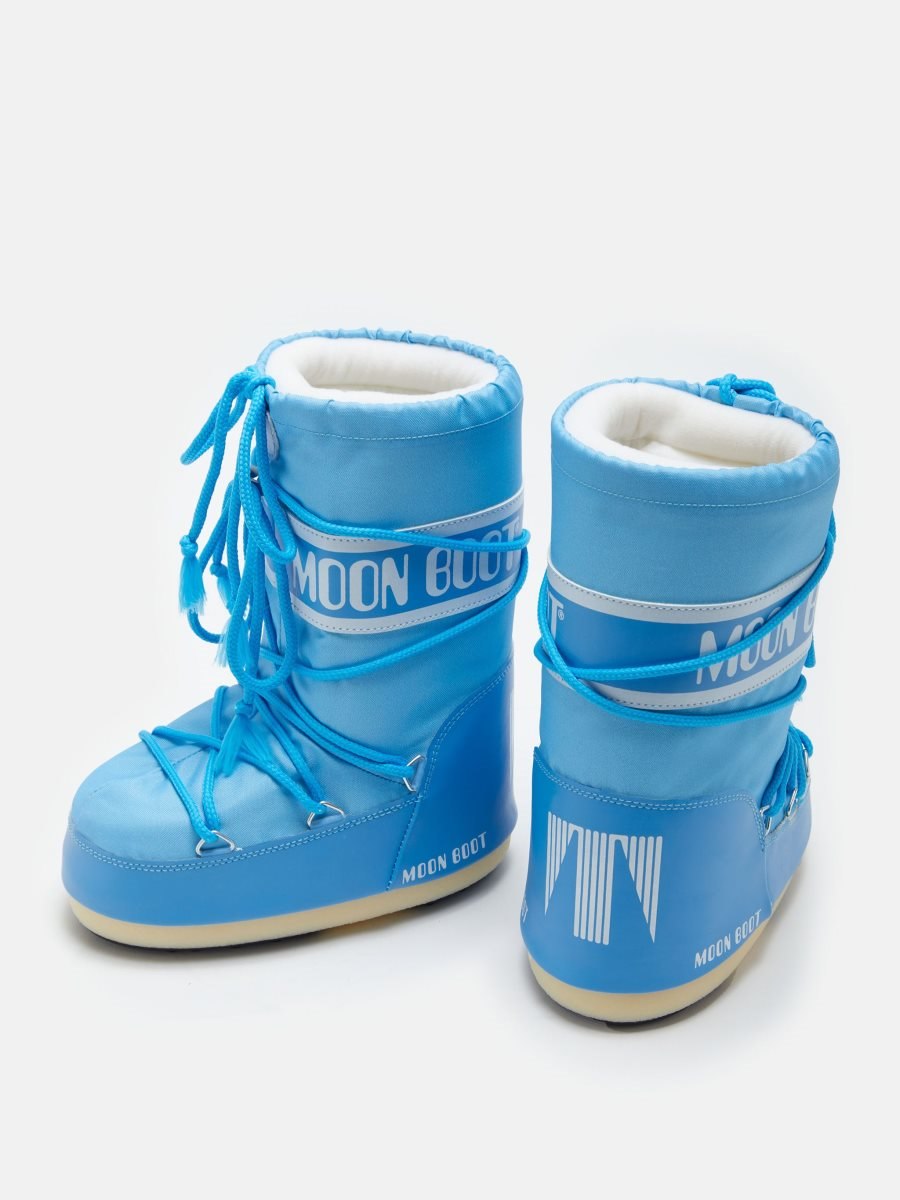 Moon Boot ICON JUNIOR NYLON BOOTS - ALASKAN BLUE