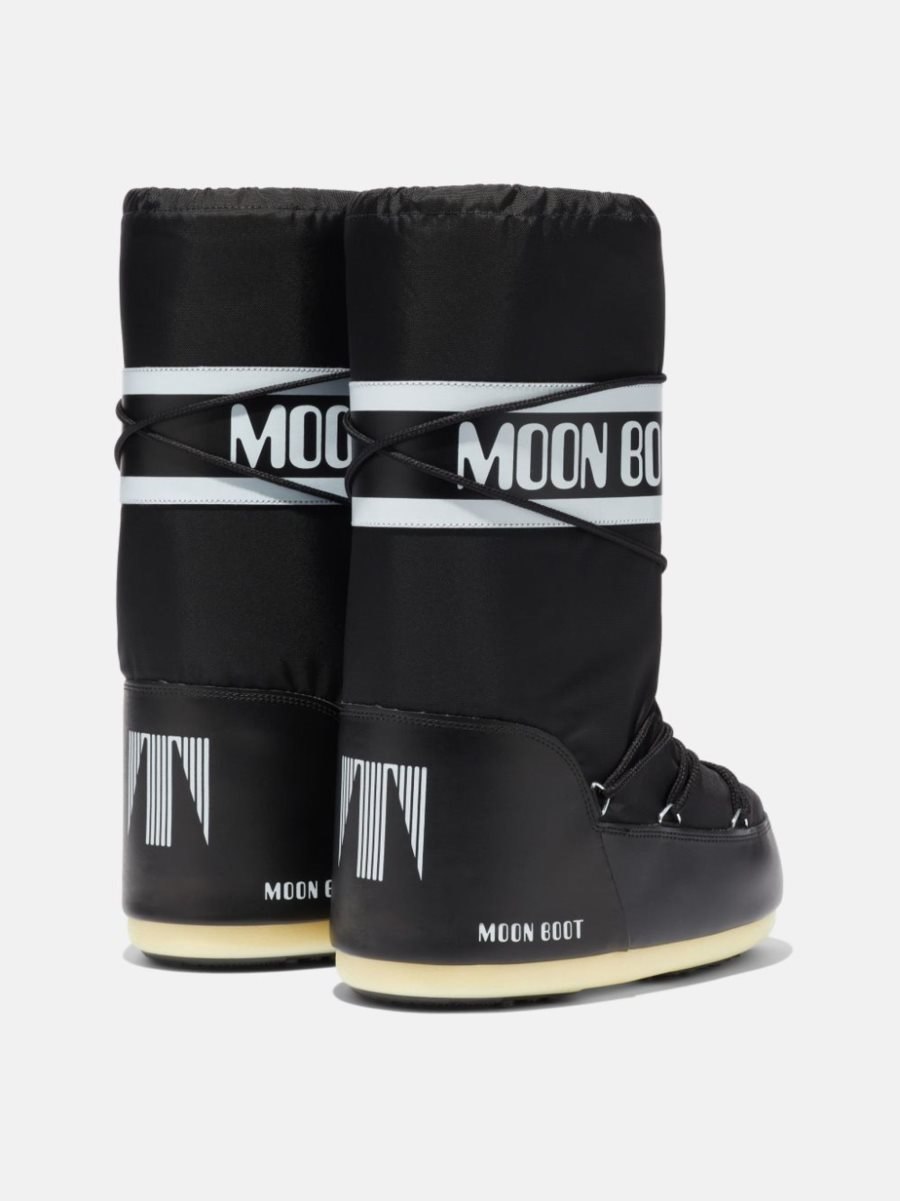 Moon Boot ICON NYLON BOOTS - BLACK - Click Image to Close