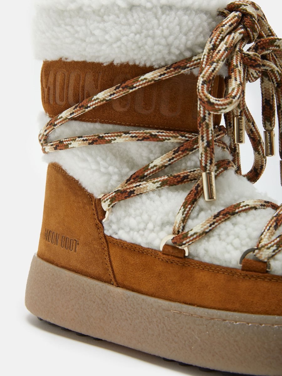 Moon Boot LTRACK TUBE SHEARLING BOOTS - WHISKY
