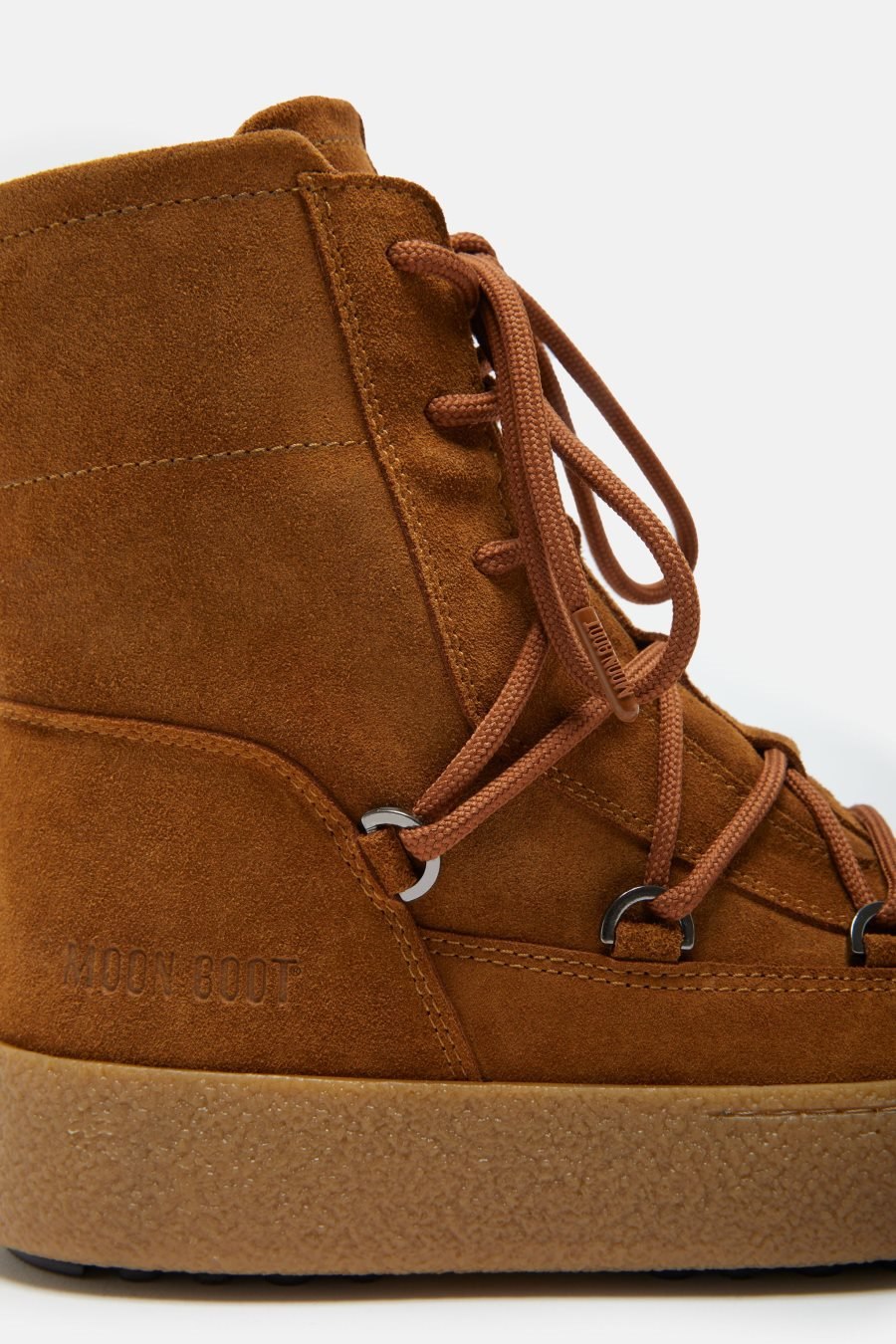 Moon Boot MTRACK LACE SUEDE BOOTS - COGNAC