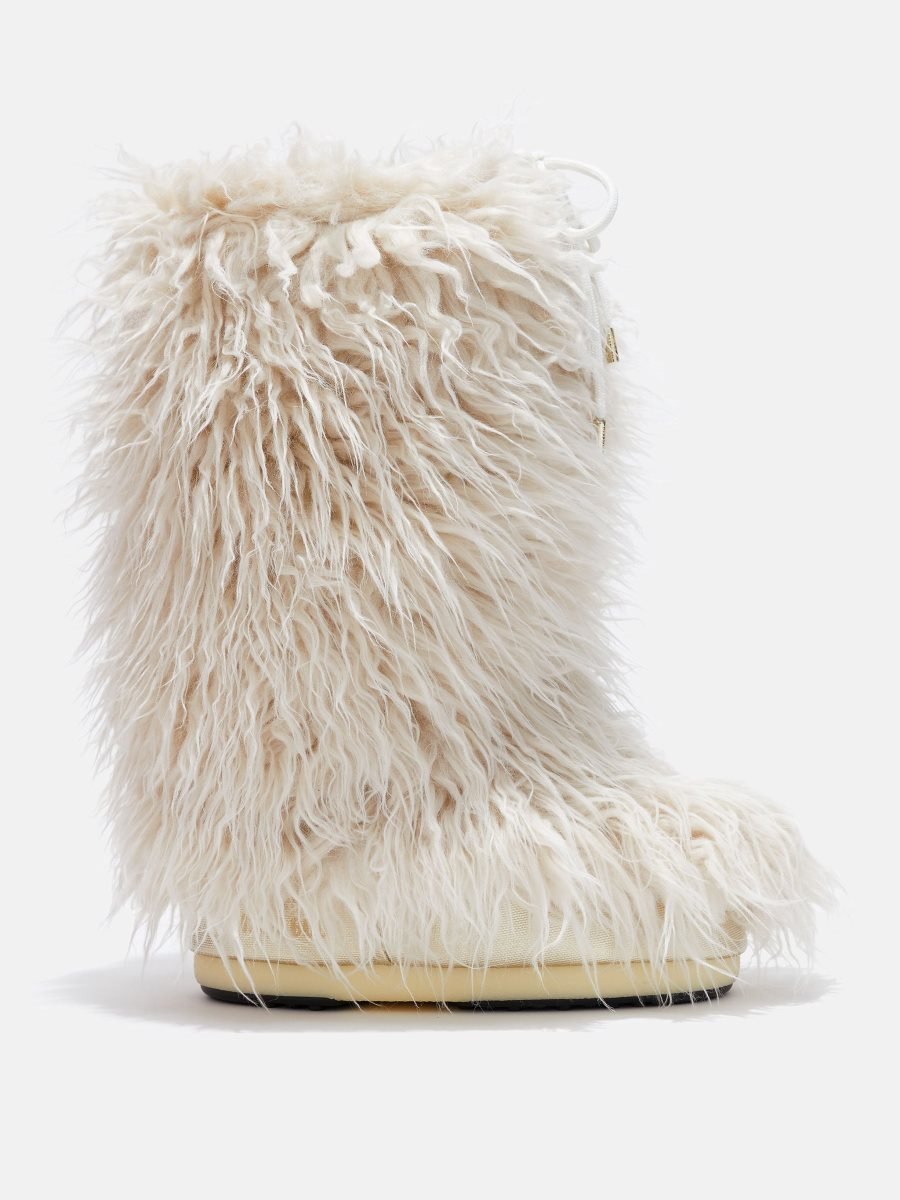 Moon Boot FAUX-FUR ICON BOOT COVERS - Cream