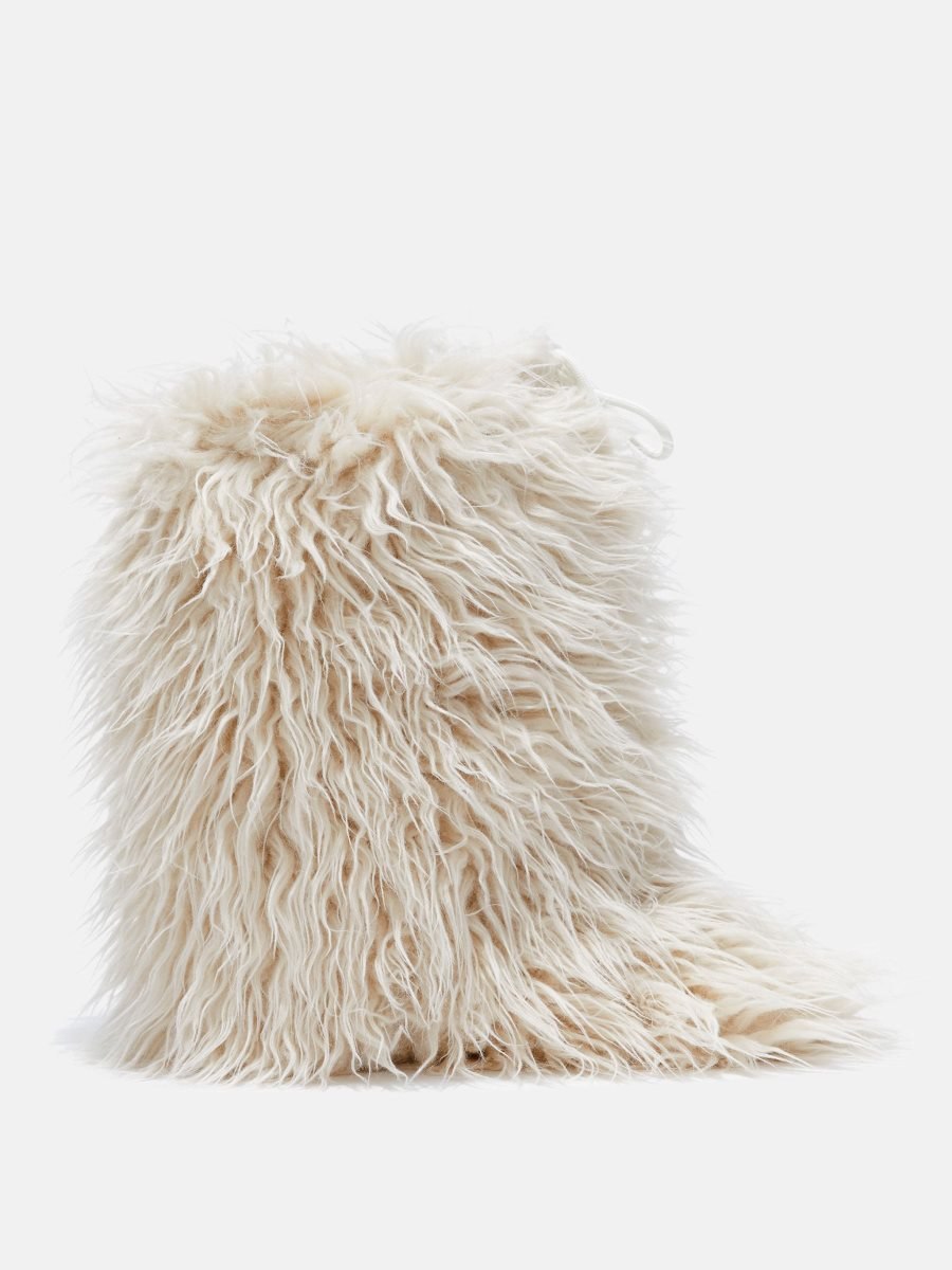 Moon Boot FAUX-FUR ICON BOOT COVERS - Cream