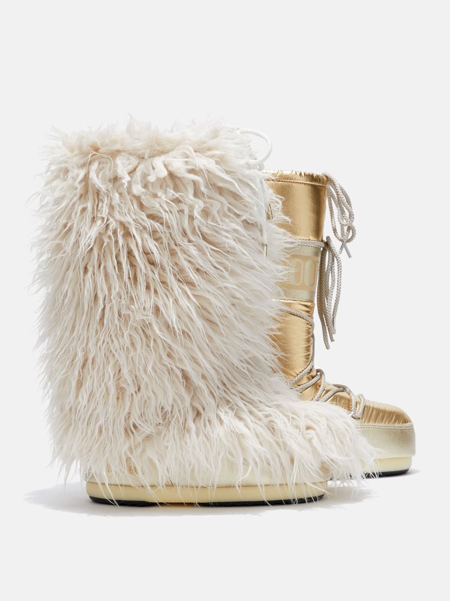 Moon Boot FAUX-FUR ICON BOOT COVERS - Cream