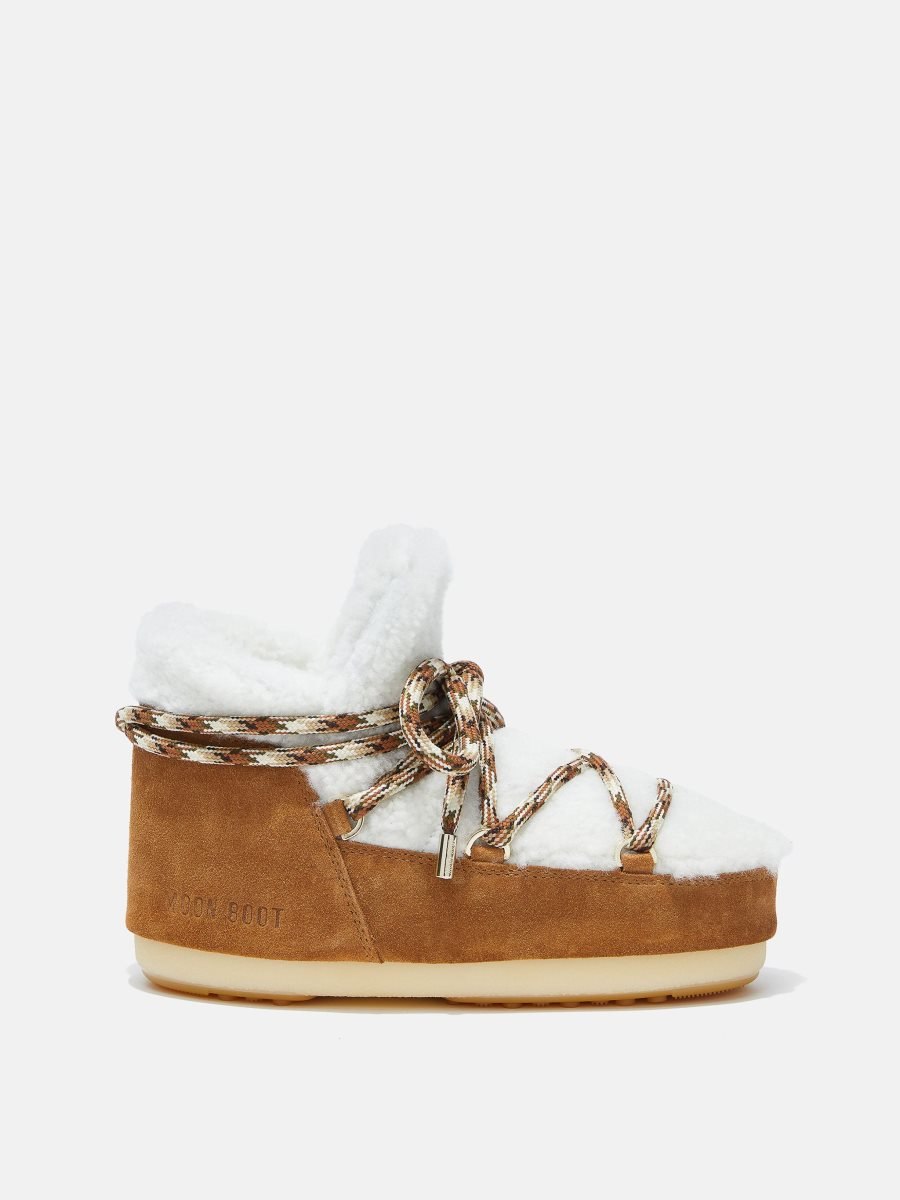 Moon Boot LAB69 ICON TAN SHEARLING PUMPS - WHISKY