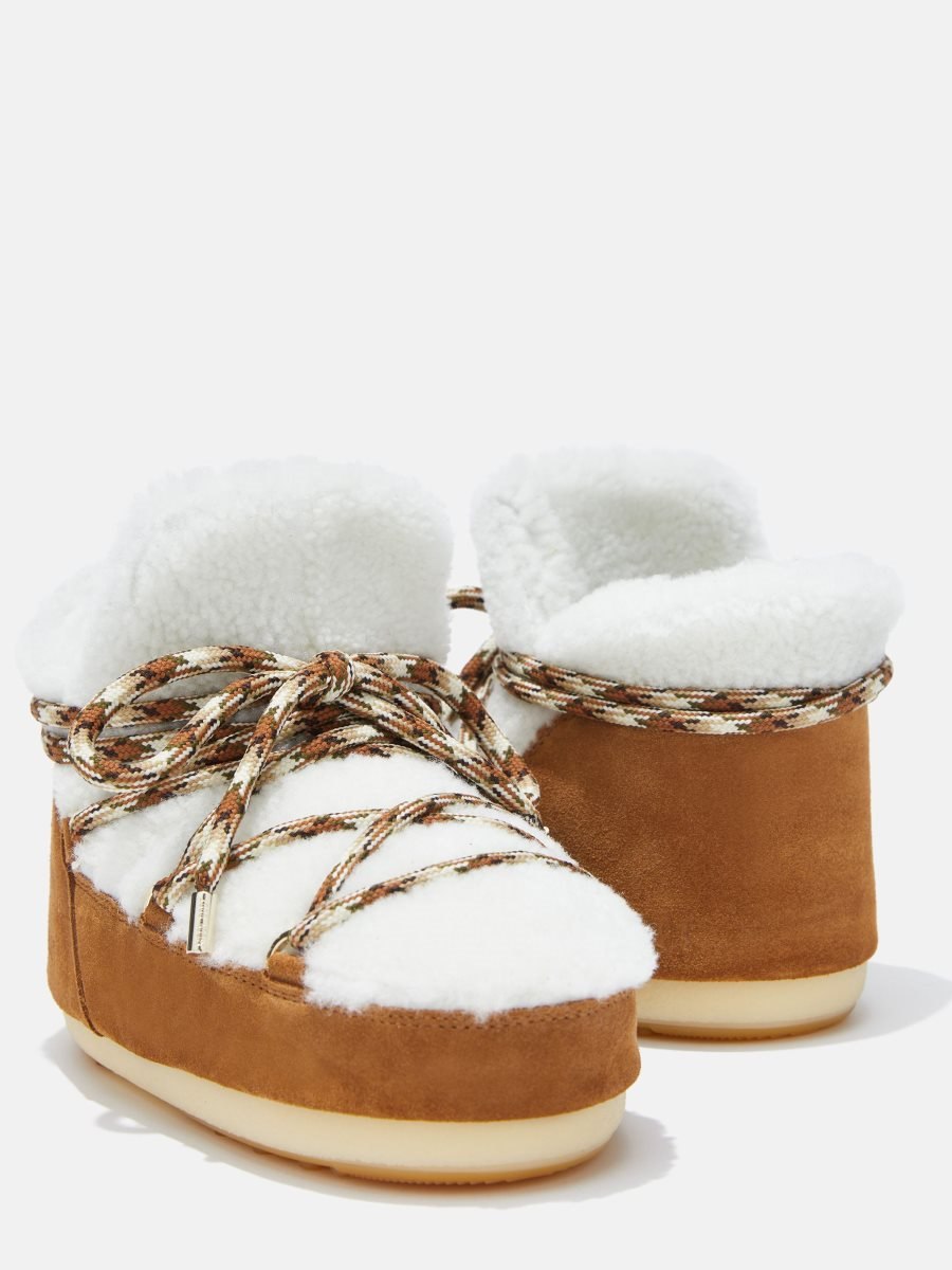 Moon Boot LAB69 ICON TAN SHEARLING PUMPS - WHISKY