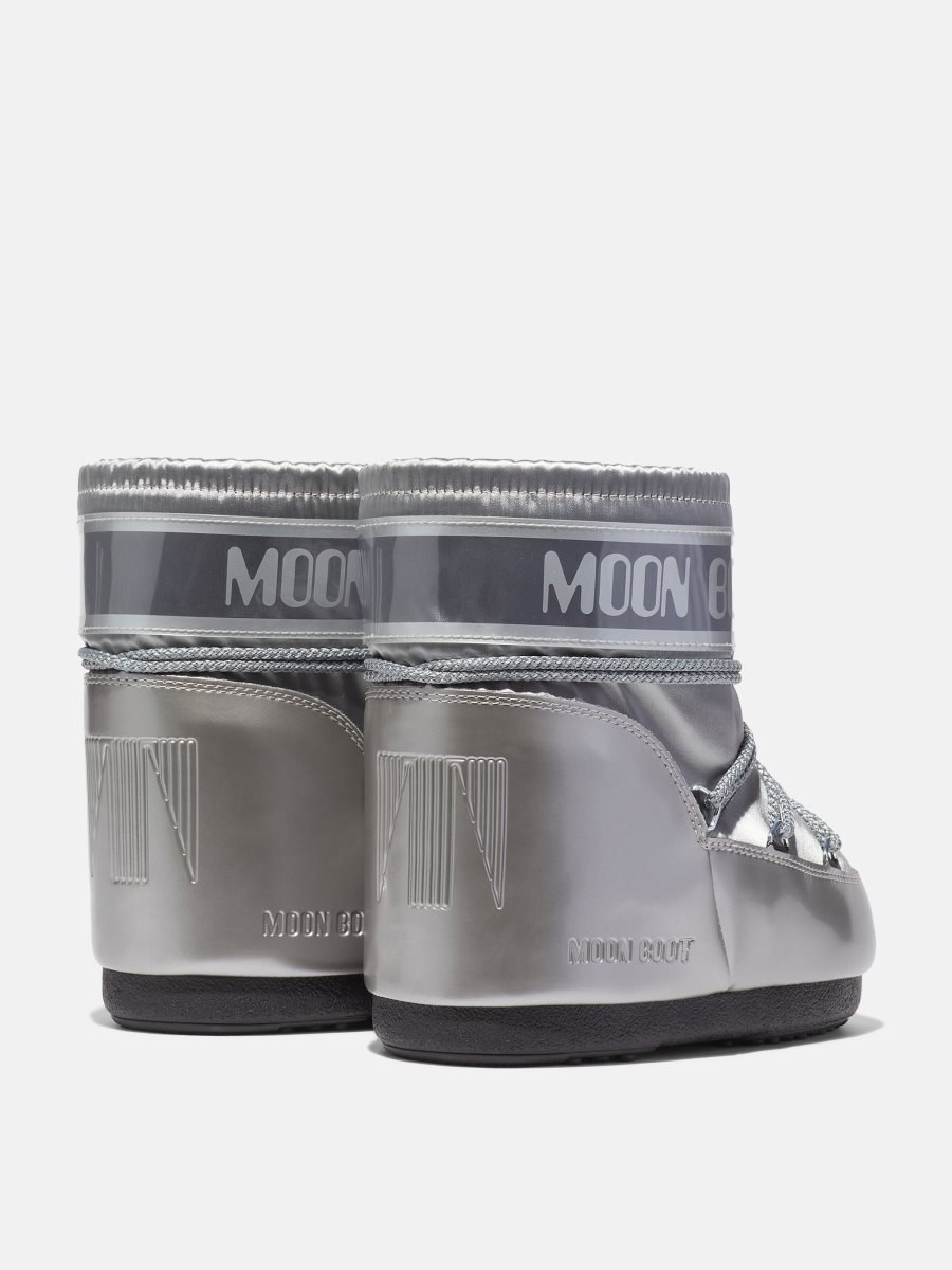 Moon Boot ICON LOW GLANCE SATIN BOOTS - GREY