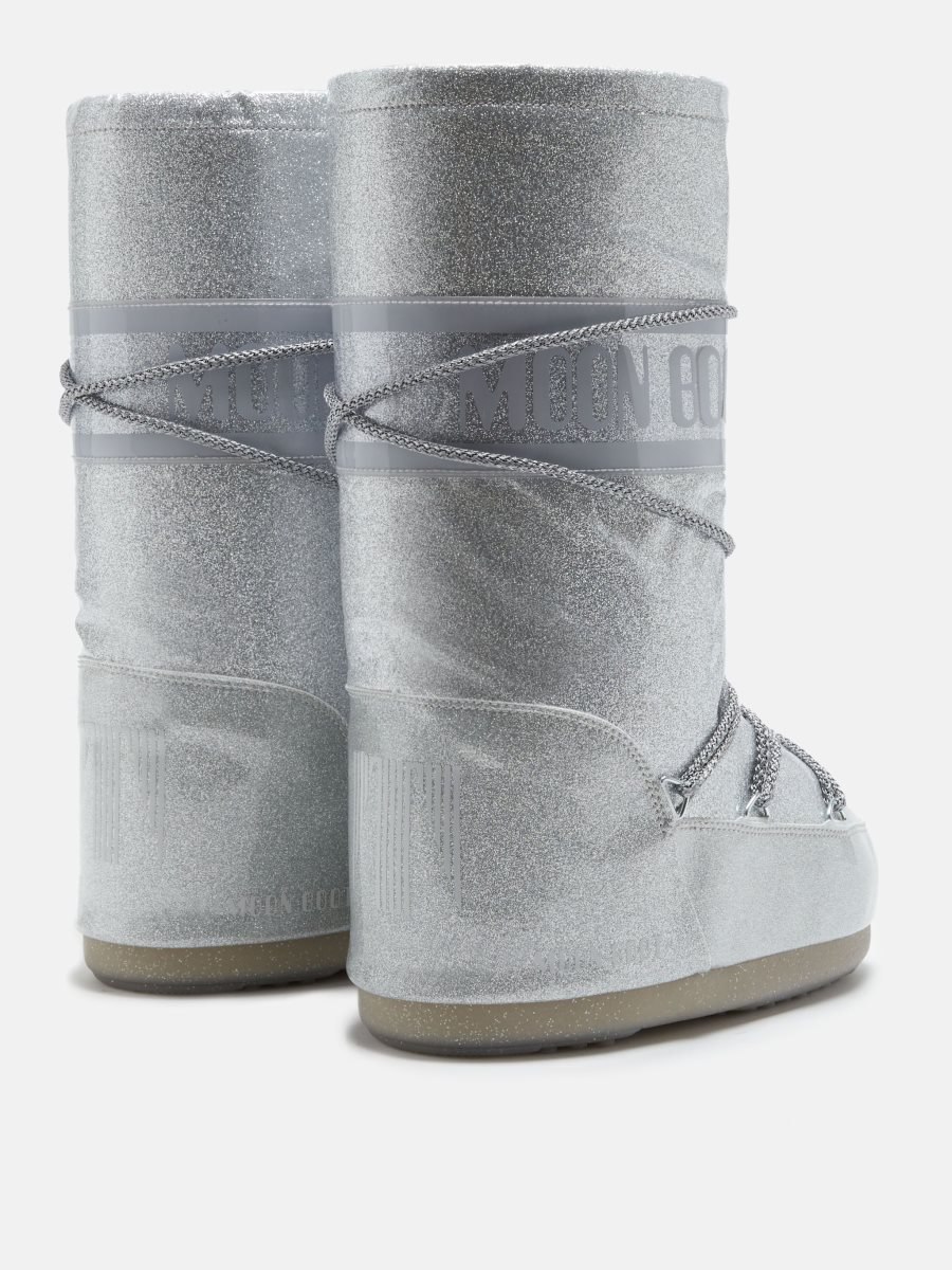Moon Boot ICON GLITTER BOOTS - SILVER
