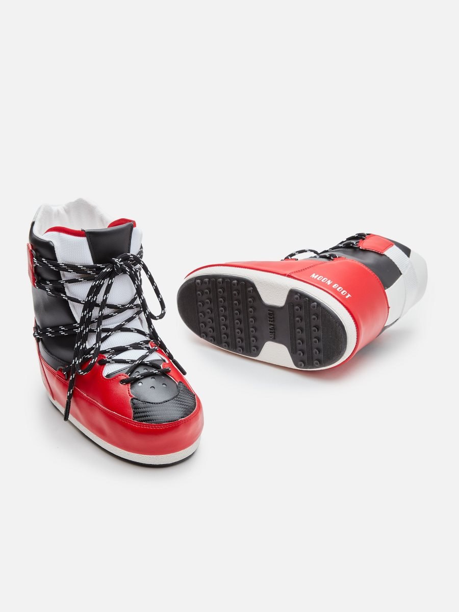 Moon Boot MID SNEAKER BOOTS - WHITE/RED/BLACK