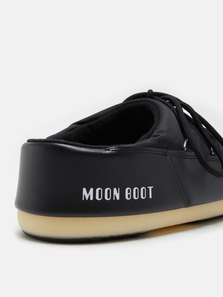 Moon Boot ICON NEW NYLON MULES - BLACK