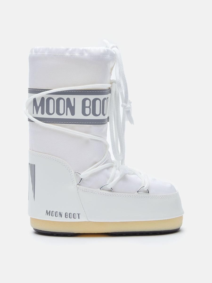 Moon Boot ICON JUNIOR NYLON BOOTS - WHITE