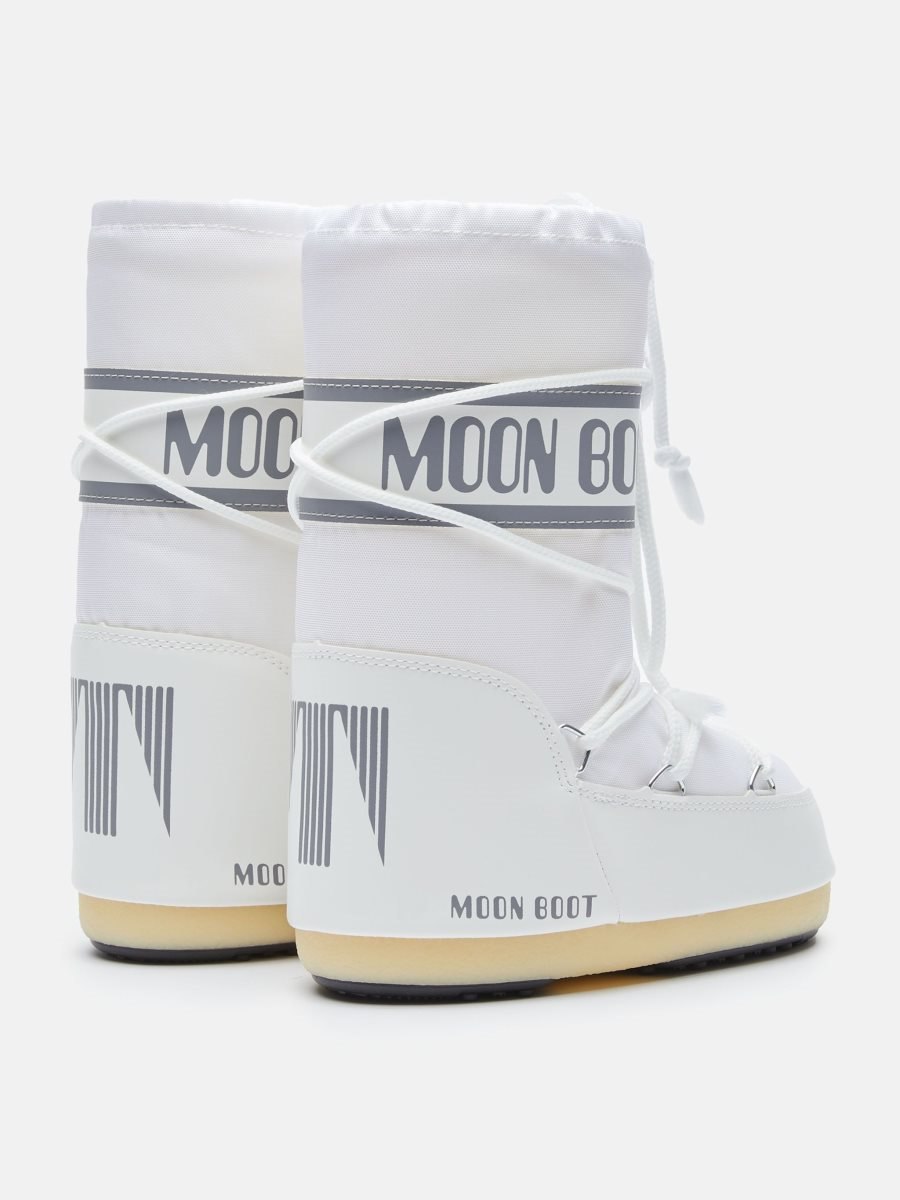 Moon Boot ICON JUNIOR NYLON BOOTS - WHITE