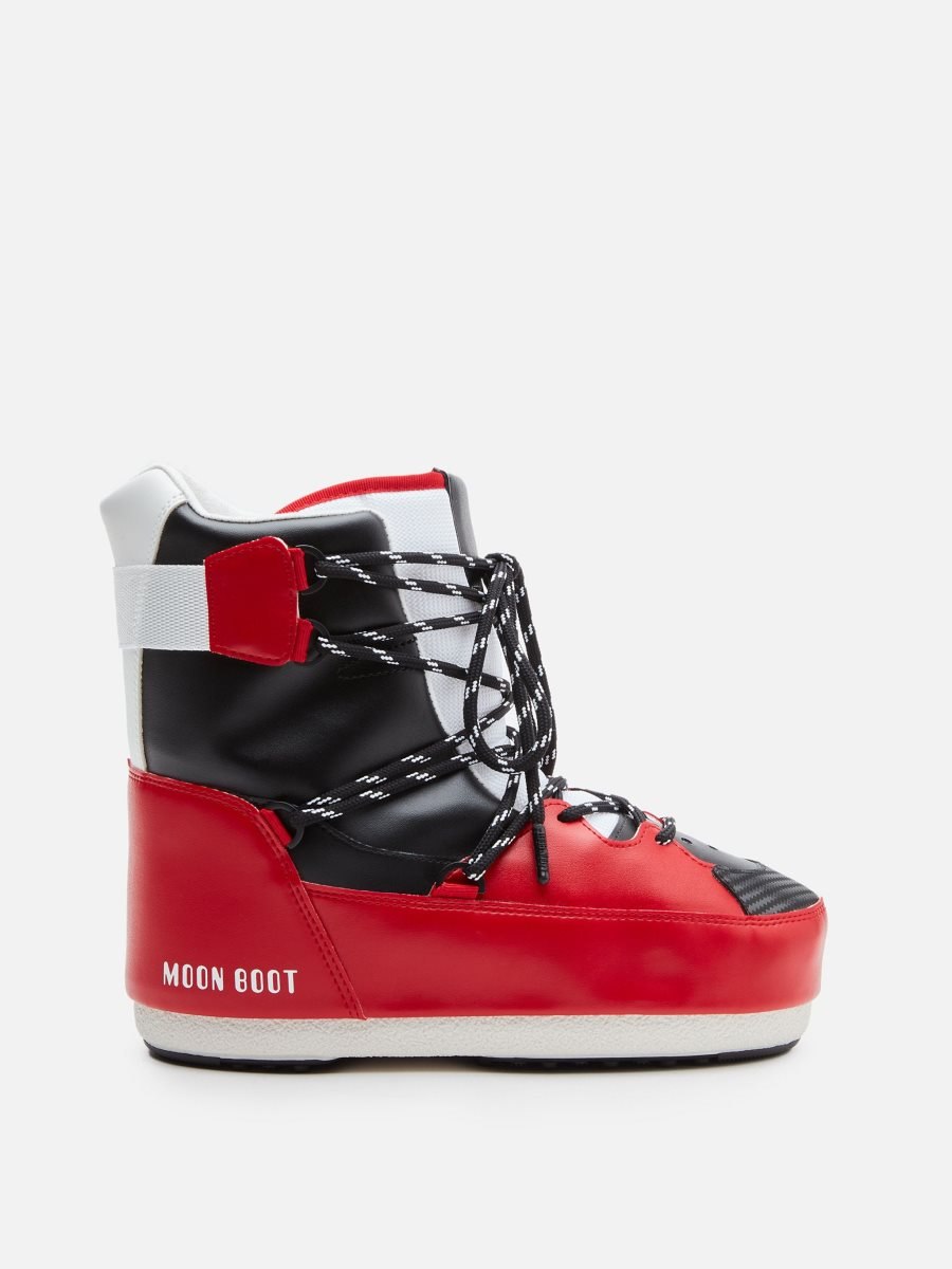 Moon Boot MID SNEAKER BOOTS - WHITE/RED/BLACK