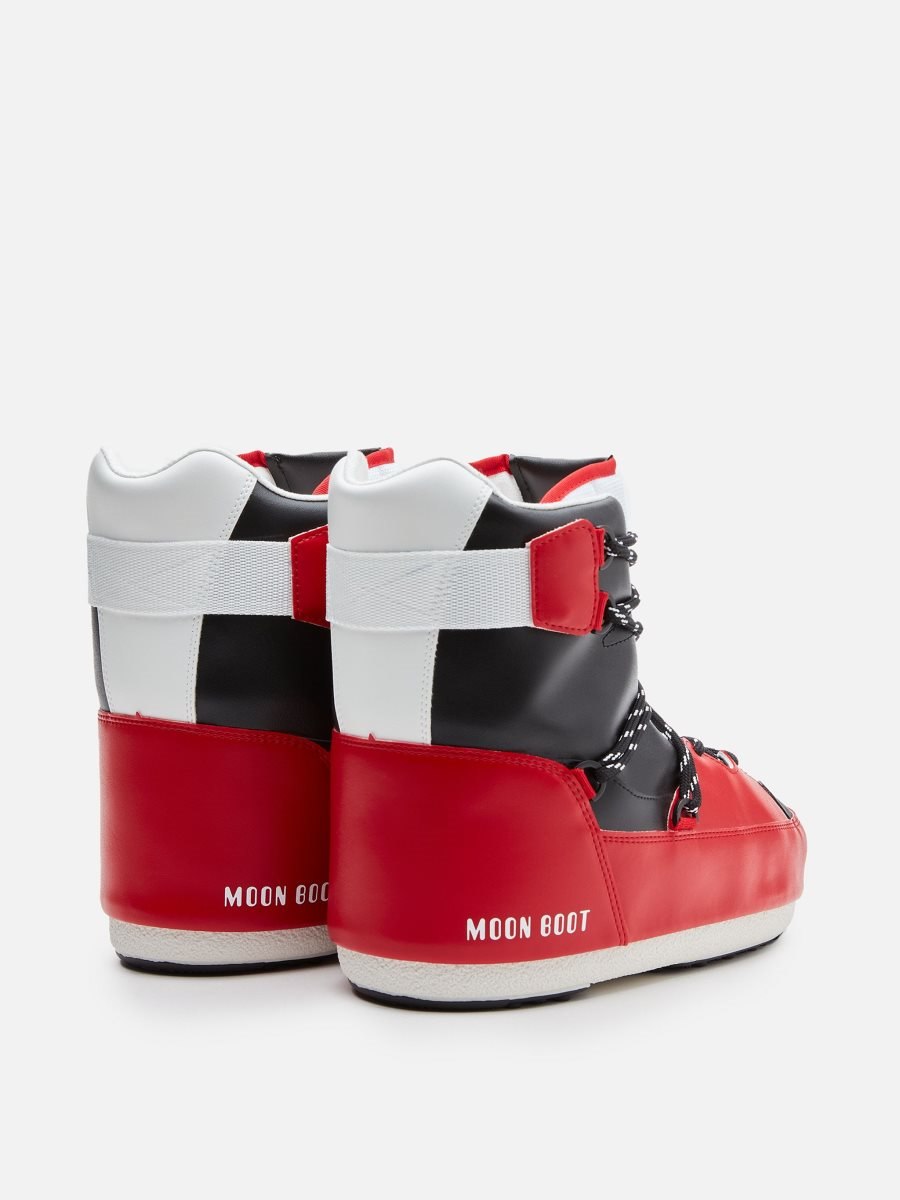 Moon Boot MID SNEAKER BOOTS - WHITE/RED/BLACK