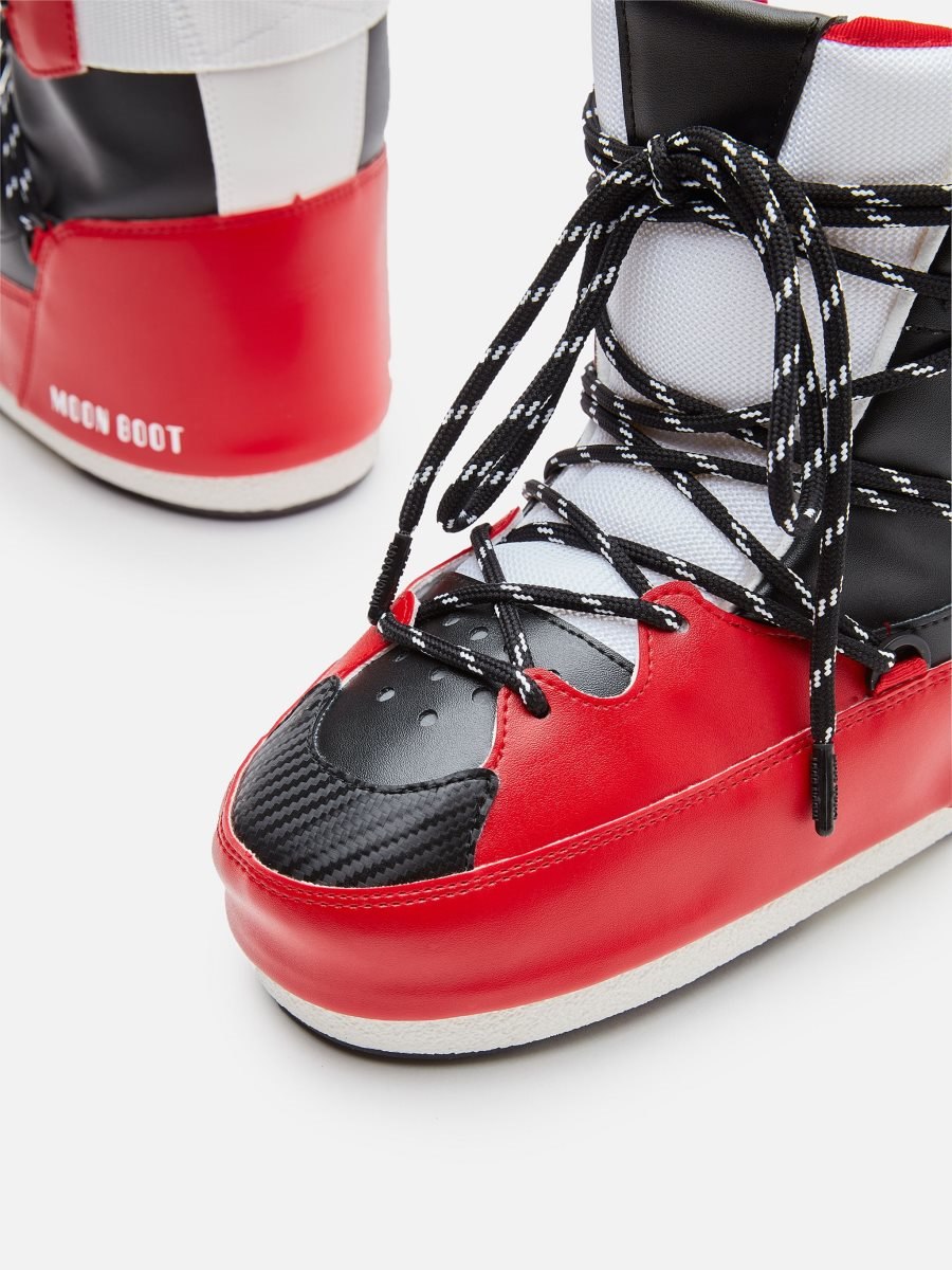 Moon Boot MID SNEAKER BOOTS - WHITE/RED/BLACK