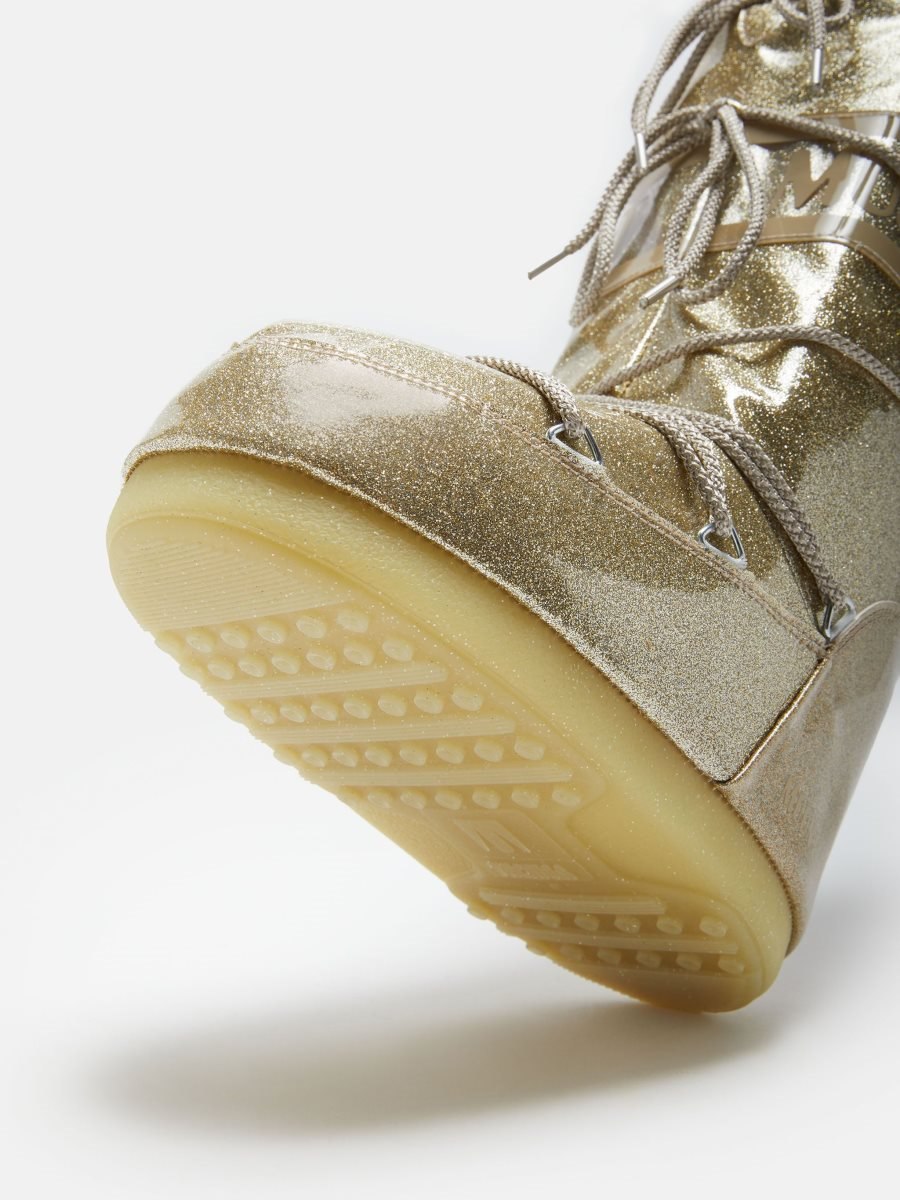 Moon Boot ICON GLITTER BOOTS - GOLD