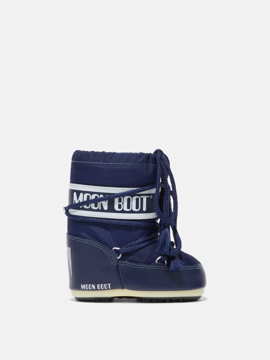 Moon Boot ICON MINI NYLON BOOTS - BLUE