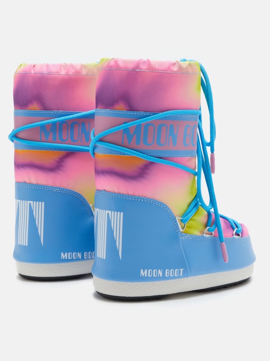 Moon Boot ICON JUNIOR TIE-DYE BOOTS - ALASKAN BLUE