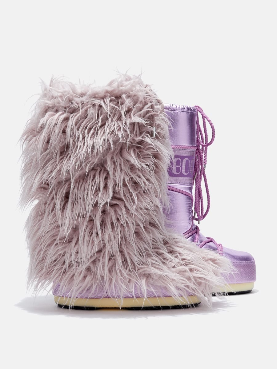 Moon Boot FAUX-FUR ICON BOOT COVERS - Pink