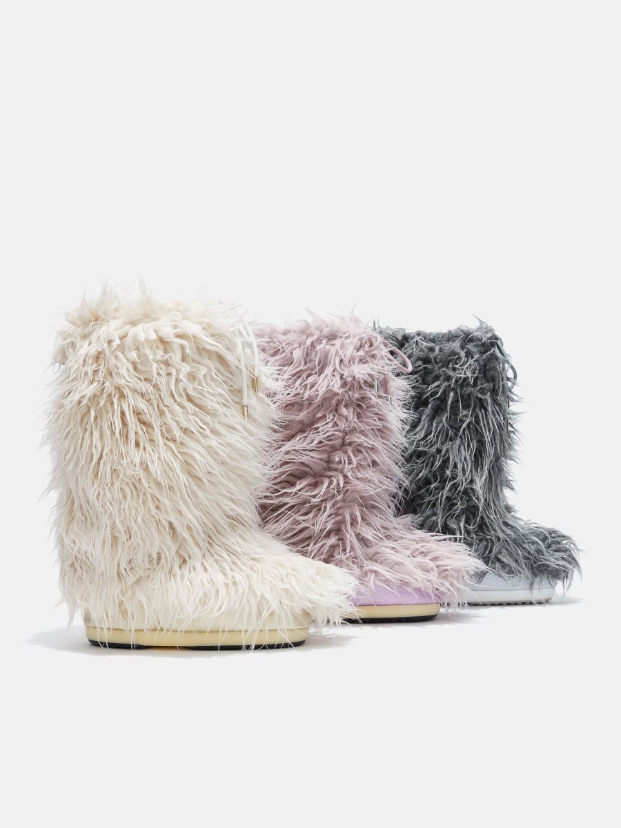 Moon Boot FAUX-FUR ICON BOOT COVERS - Pink