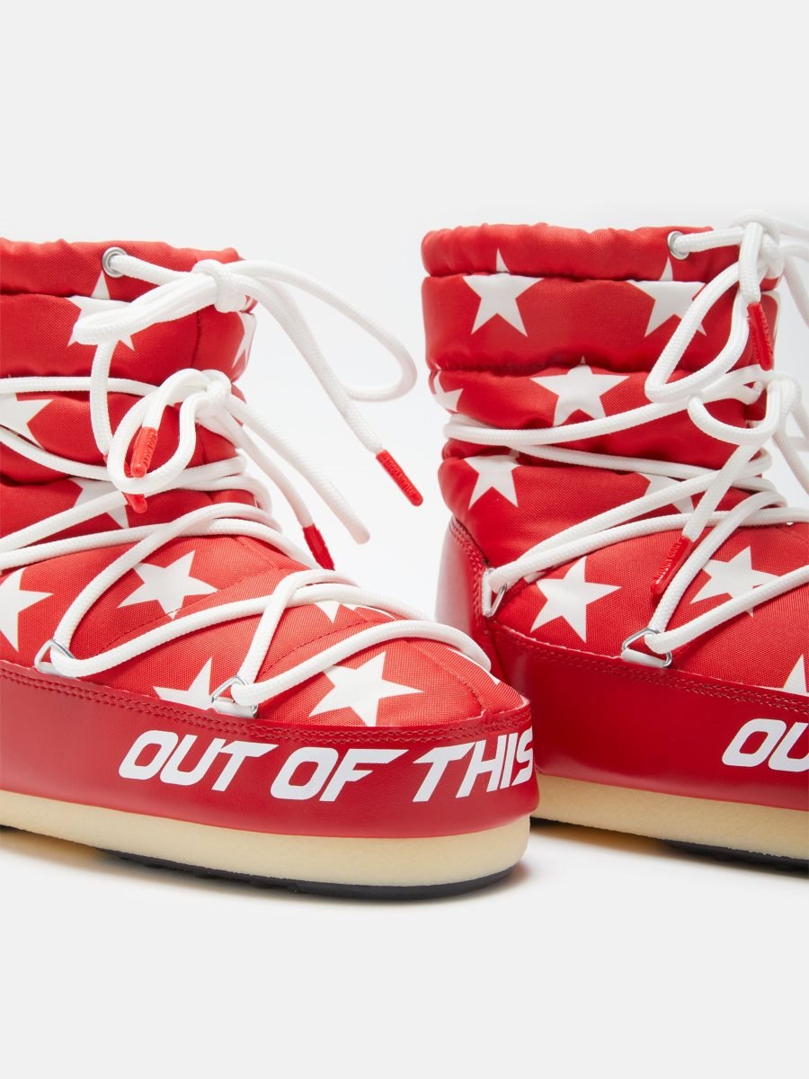 Moon Boot ICON LIGHT LOW BOOTS - RED/WHITE